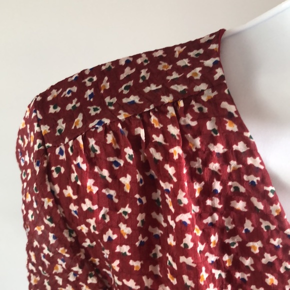 EUC Madewell Textured Micro Floral Printed Lined Sleeves Size 2 Mini Dress - Picture 11 of 16